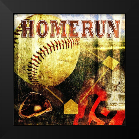 Sport Collage II Black Modern Wood Framed Art Print by Metz, Andi