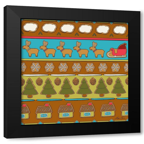 Christmas Cookie Sweater II Black Modern Wood Framed Art Print by Edwins, Hugo