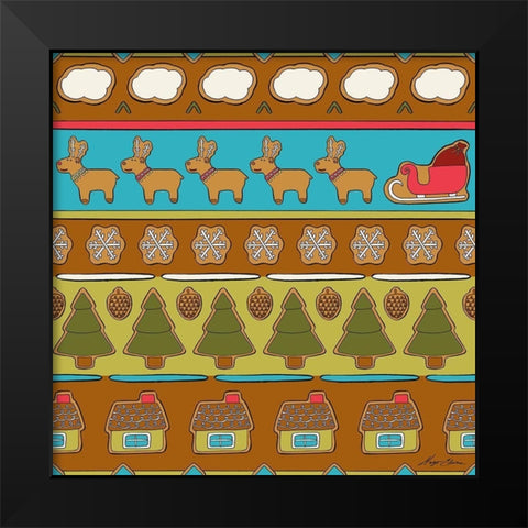 Christmas Cookie Sweater II Black Modern Wood Framed Art Print by Edwins, Hugo