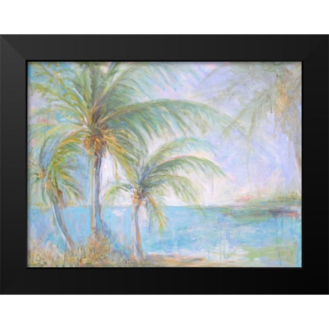 Tropical Winds Black Modern Wood Framed Art Print by Diannart
