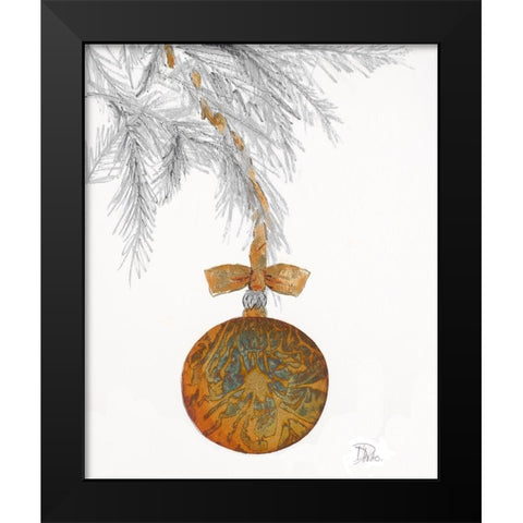 Retro Ornament Black Modern Wood Framed Art Print by Pinto, Patricia