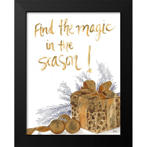 Magic Season Black Modern Wood Framed Art Print by Pinto, Patricia