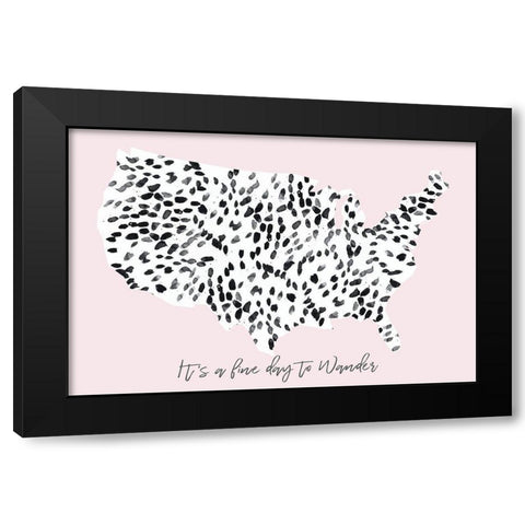 Its A Fine Day To Wander Black Modern Wood Framed Art Print by Bryant, Susan