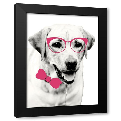 Pink Pop Black Modern Wood Framed Art Print with Double Matting by Bryant, Susan