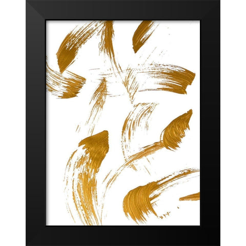 Copper Strokes I Black Modern Wood Framed Art Print by Bryant, Susan