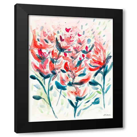 Wild Flowers I Black Modern Wood Framed Art Print with Double Matting by Coolick, Ann Marie