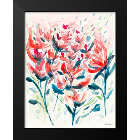 Wild Flowers I Black Modern Wood Framed Art Print by Coolick, Ann Marie