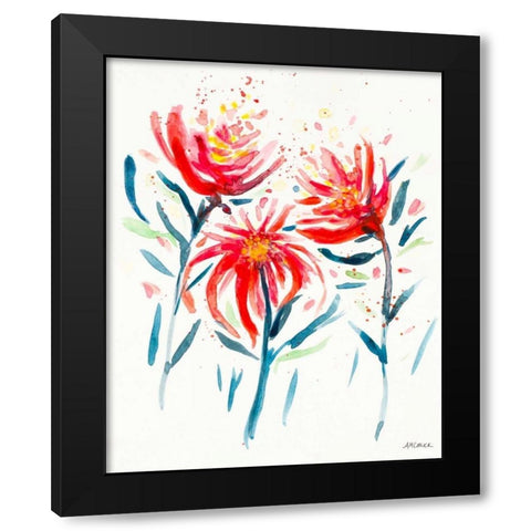 Wild Flowers II Black Modern Wood Framed Art Print with Double Matting by Coolick, Ann Marie