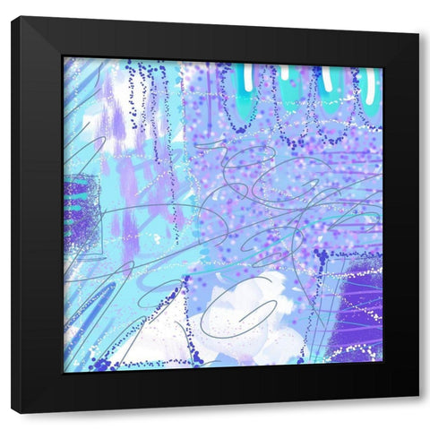 Violet Muse Black Modern Wood Framed Art Print with Double Matting by Mosher, Deidre