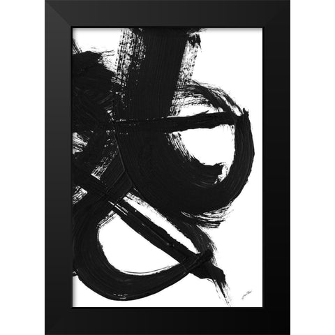 Noir Strokes II Black Modern Wood Framed Art Print by Ritter, Gina