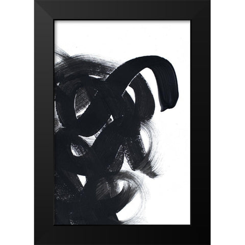 Noir Strokes III Black Modern Wood Framed Art Print by Ritter, Gina