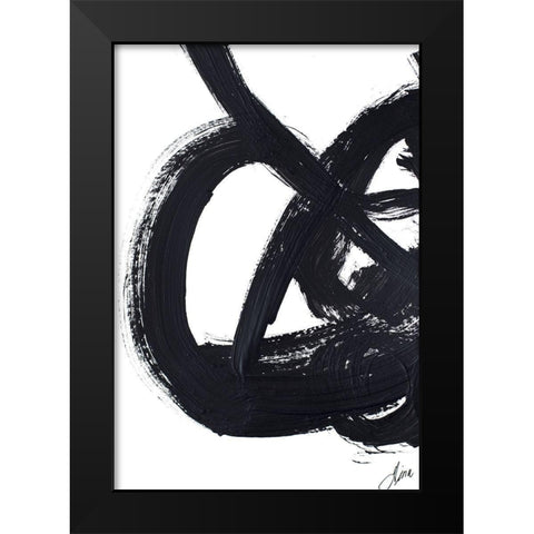 Noir Strokes III Black Modern Wood Framed Art Print by Ritter, Gina