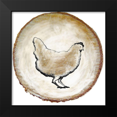 Barnyard Coop Circle IV Black Modern Wood Framed Art Print by Diannart