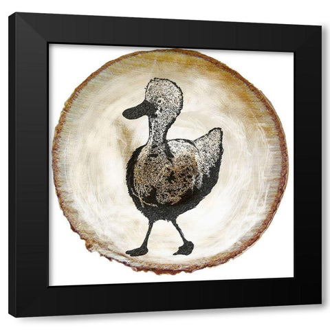 Barnyard Coop Circle VI Black Modern Wood Framed Art Print by Diannart