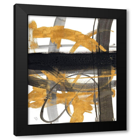 Urban Vibe With Gold III Black Modern Wood Framed Art Print by Loreth, Lanie