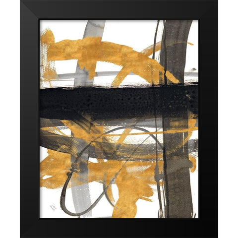 Urban Vibe With Gold III Black Modern Wood Framed Art Print by Loreth, Lanie