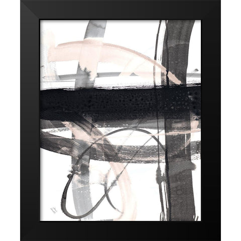 Urban Vibe With Blush II Black Modern Wood Framed Art Print by Loreth, Lanie