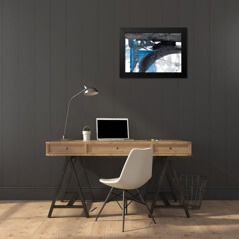 Urban Vibe With Blue III Black Modern Wood Framed Art Print by Loreth, Lanie
