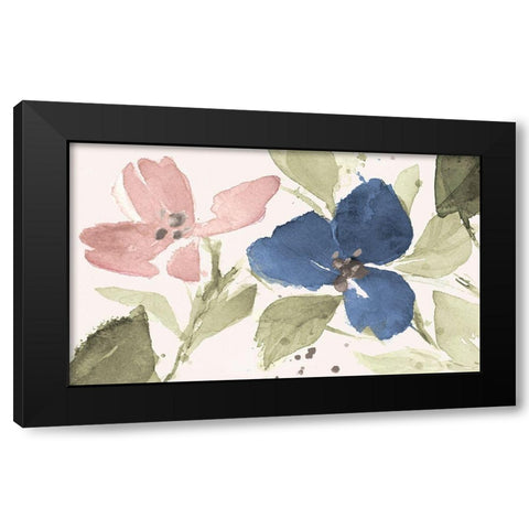 Watercolor Blooms I Black Modern Wood Framed Art Print by Loreth, Lanie