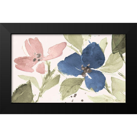 Watercolor Blooms I Black Modern Wood Framed Art Print by Loreth, Lanie