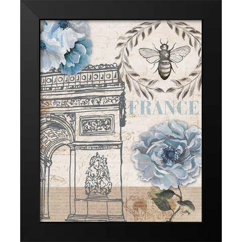 Paris Bee II Black Modern Wood Framed Art Print by Medley, Elizabeth