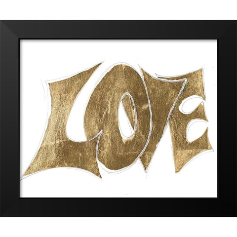 Love Black Modern Wood Framed Art Print by Pinto, Patricia