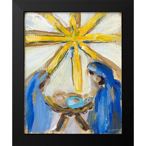 O Holy Night Black Modern Wood Framed Art Print by Hewitt, L.