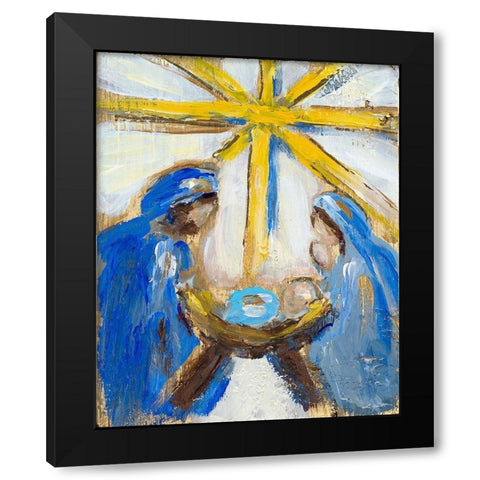 Nativity Black Modern Wood Framed Art Print by Hewitt, L.