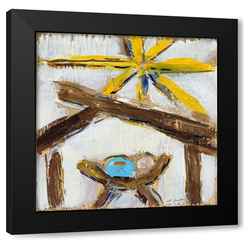 Manger Black Modern Wood Framed Art Print by Hewitt, L.