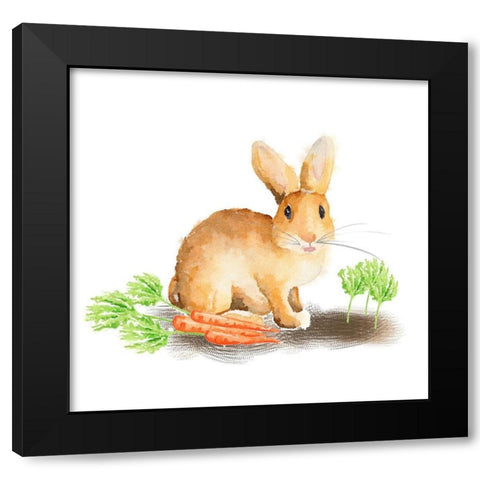 Spring Bunny III Black Modern Wood Framed Art Print by Metz, Andi
