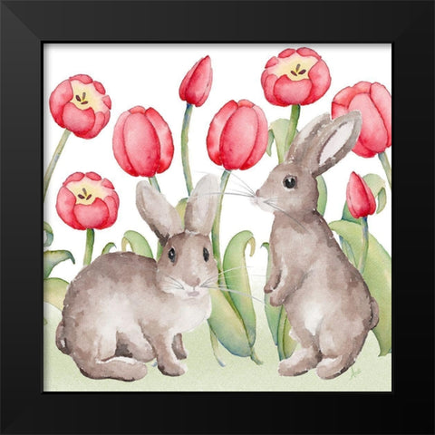 Easter Tulip II Black Modern Wood Framed Art Print by Metz, Andi
