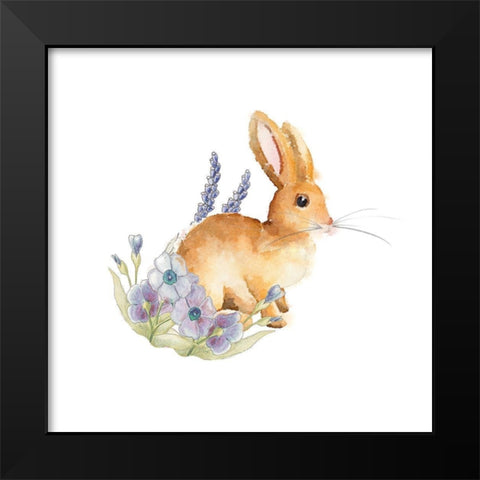 Spring Bunny II Black Modern Wood Framed Art Print by Metz, Andi