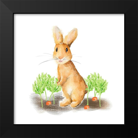 Spring Bunny IV Black Modern Wood Framed Art Print by Metz, Andi