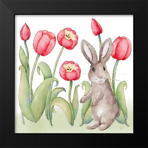 Easter Tulip I Black Modern Wood Framed Art Print by Metz, Andi