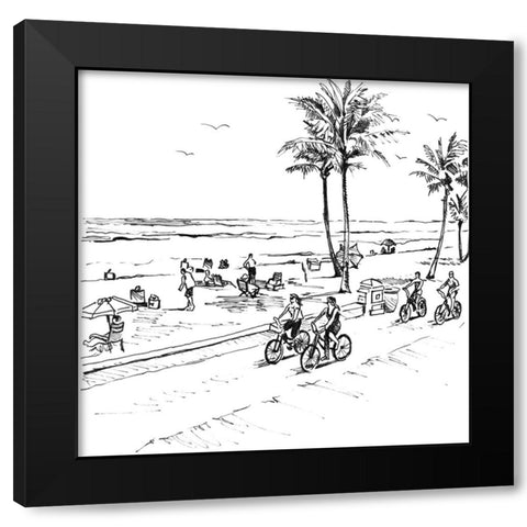Boardwalk Scene I Black Modern Wood Framed Art Print by Loreth, Lanie