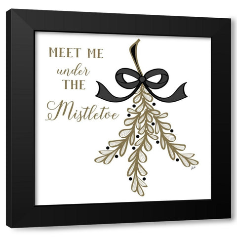 Under the Mistletoe Black Modern Wood Framed Art Print with Double Matting by Metz, Andi
