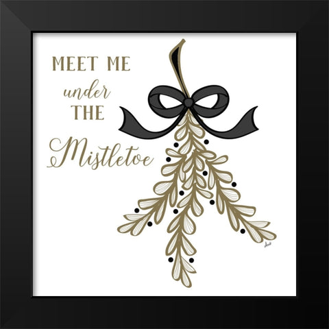 Under the Mistletoe Black Modern Wood Framed Art Print by Metz, Andi