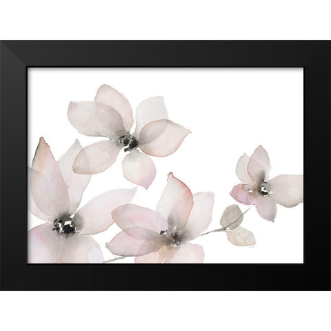 Blooming Whispers II Black Modern Wood Framed Art Print by Loreth, Lanie