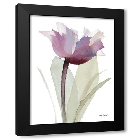 Single Whisper Black Modern Wood Framed Art Print with Double Matting by Loreth, Lanie