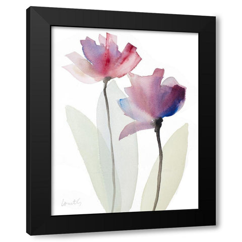 Double Whisper Black Modern Wood Framed Art Print by Loreth, Lanie
