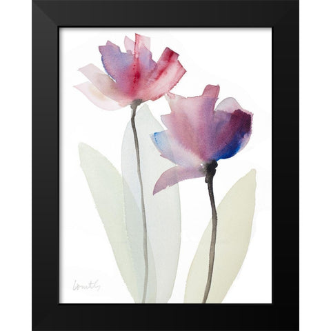 Double Whisper Black Modern Wood Framed Art Print by Loreth, Lanie