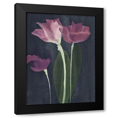Nighttime Whisper Black Modern Wood Framed Art Print with Double Matting by Loreth, Lanie