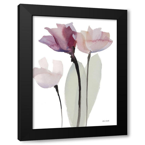 Triple Whisper I Black Modern Wood Framed Art Print by Loreth, Lanie