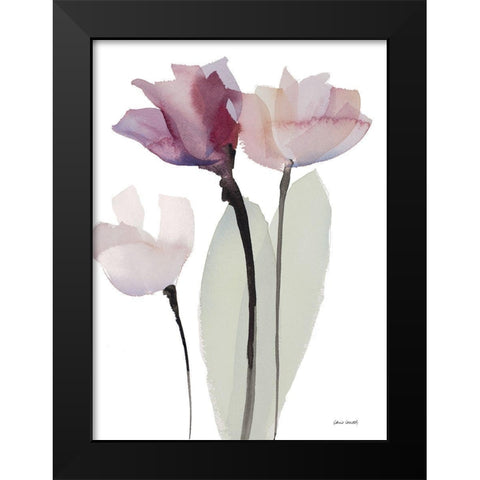 Triple Whisper I Black Modern Wood Framed Art Print by Loreth, Lanie