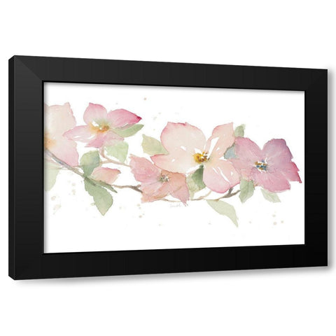 Dogwood Branch Black Modern Wood Framed Art Print by Loreth, Lanie