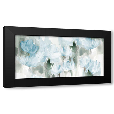 Gardening in the Rain Panel Black Modern Wood Framed Art Print by Loreth, Lanie