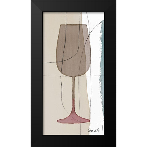 Glass Of Wine I Black Modern Wood Framed Art Print by Loreth, Lanie