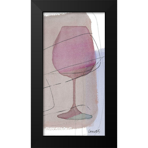 Glass Of Wine II Black Modern Wood Framed Art Print by Loreth, Lanie