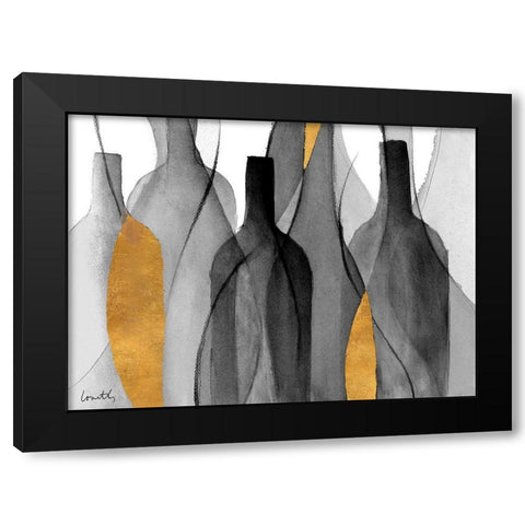 Midnight Crowd II Black Modern Wood Framed Art Print with Double Matting by Loreth, Lanie