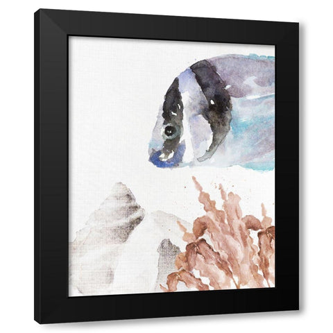 Tonal Coastal II Black Modern Wood Framed Art Print with Double Matting by Loreth, Lanie